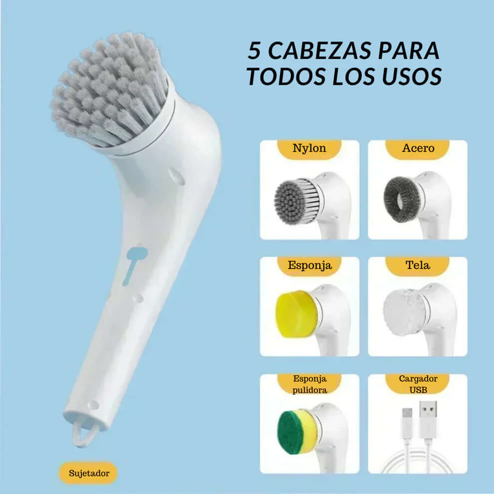 CleanMaster - Cepillo de Limpieza Eléctrico 5 en 1