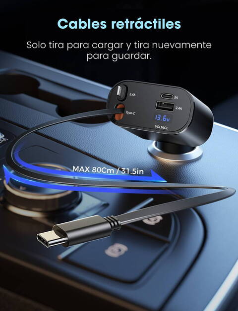Smart Charge - Cargador Retractil para carro