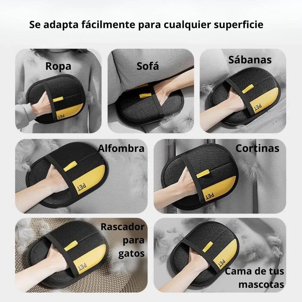 Fuera Pelos - Guante Removedor de Pelo Para Mascotas