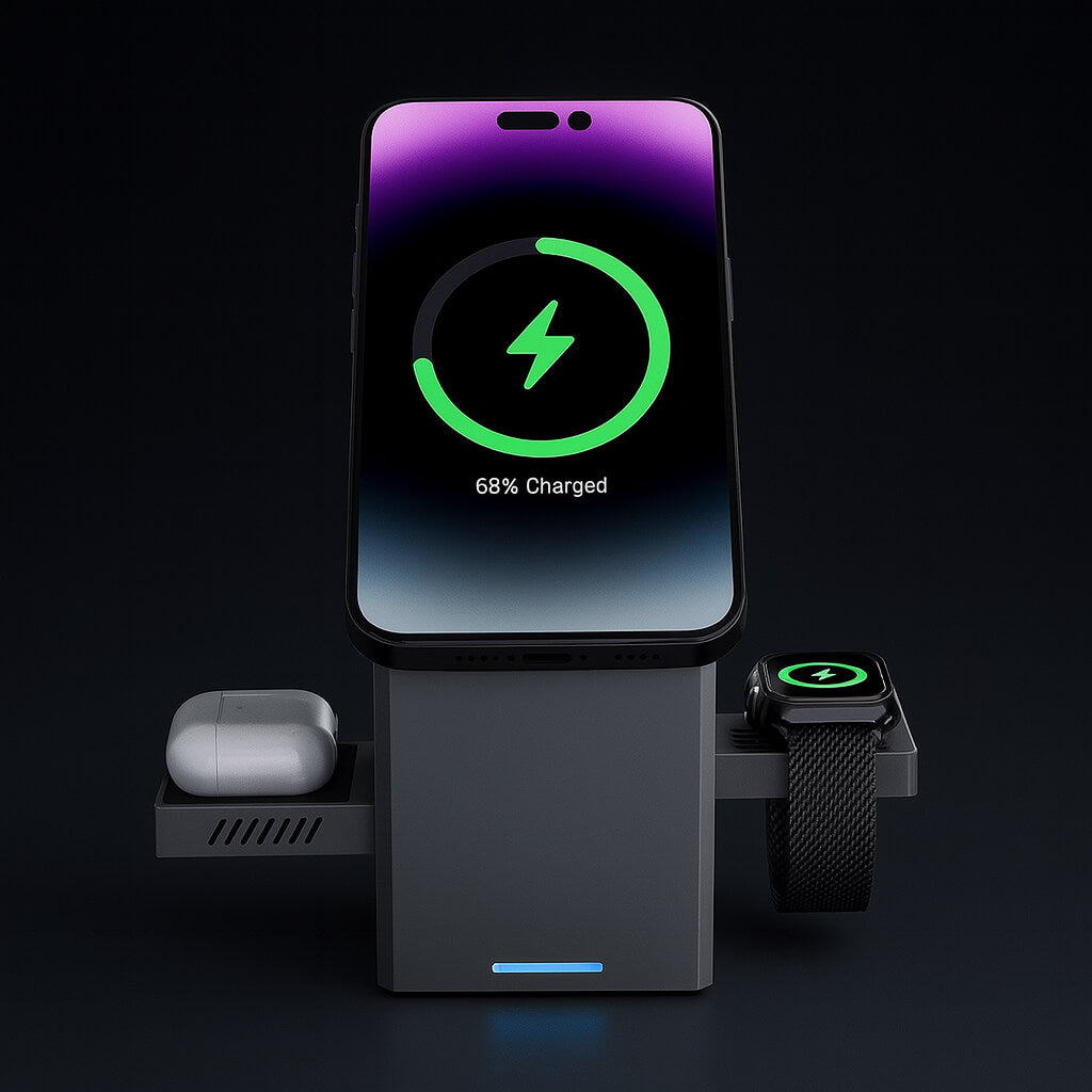 CubeCharge® 3 en 1 - Cargador magnético