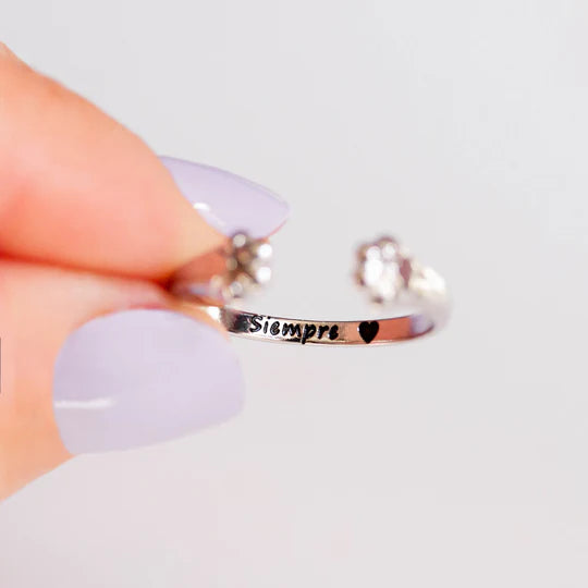 ANILLO ABRAZO DE HUELLITAS 2X1