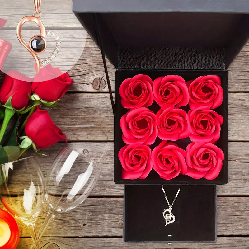 Joyero Eterno de Rosas + Set de Joyería GRATIS