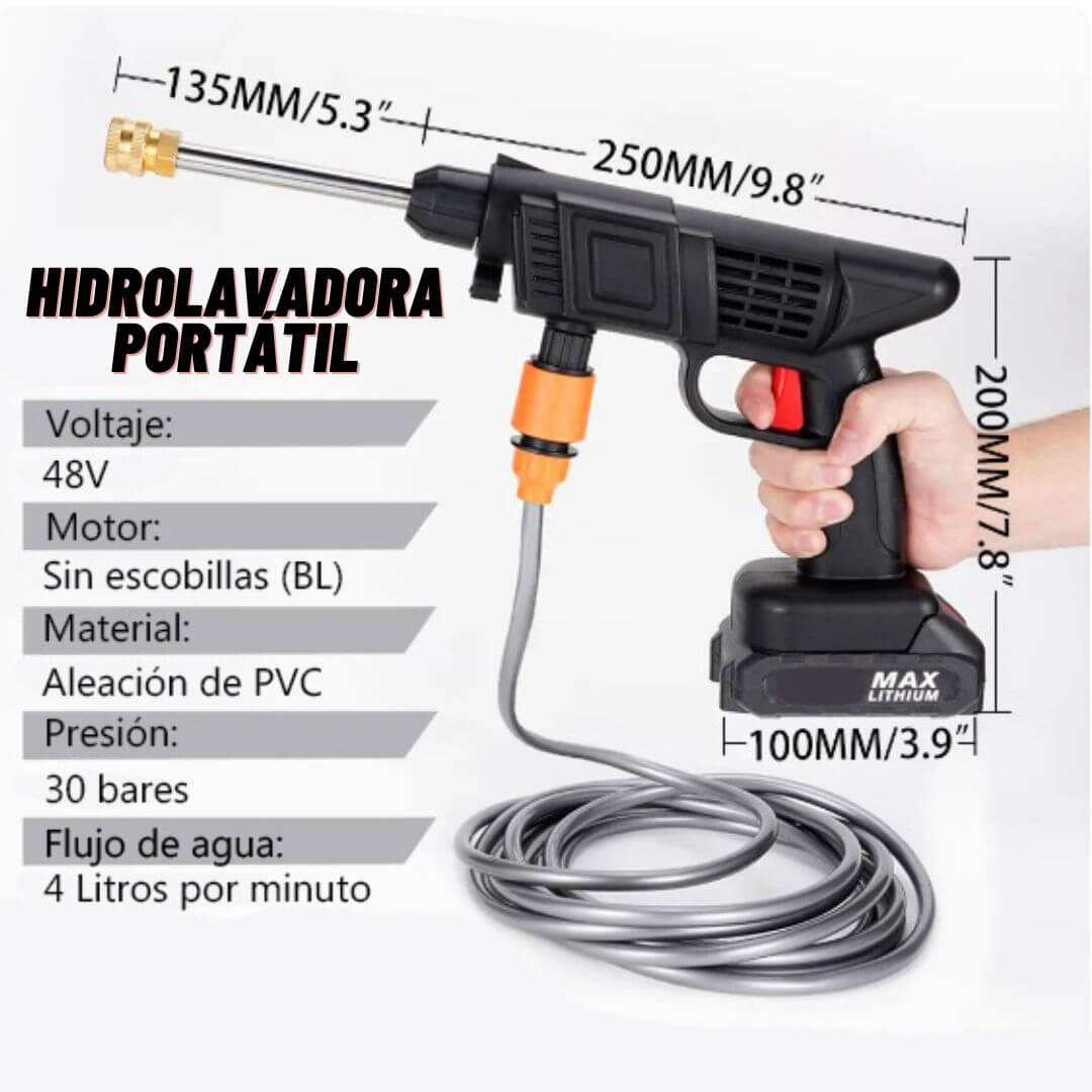 HydroMóvil - Hidrolavadora Portátil + 1 Batería