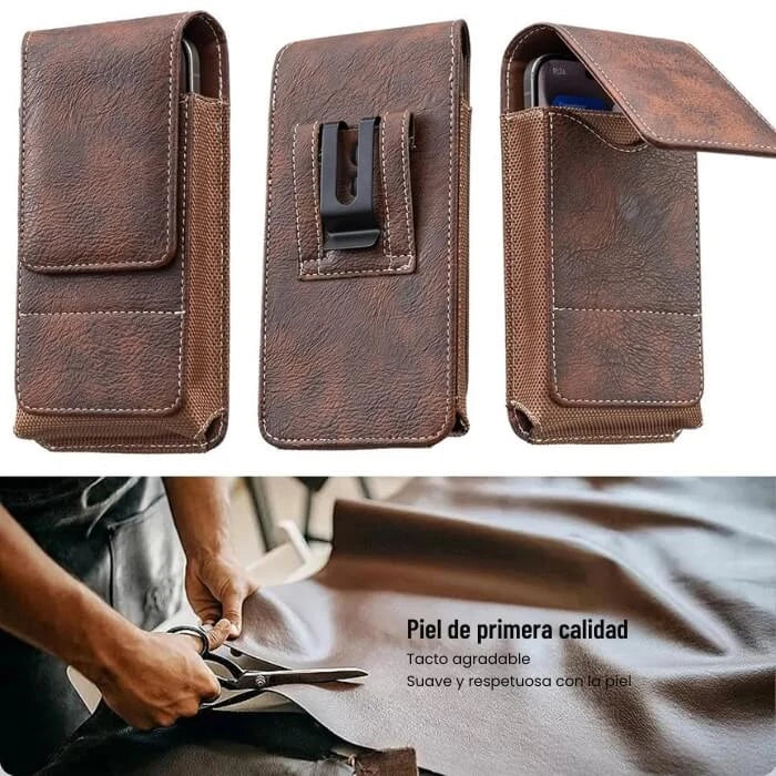 Funda para Cinturón de Cuero para Teléfono