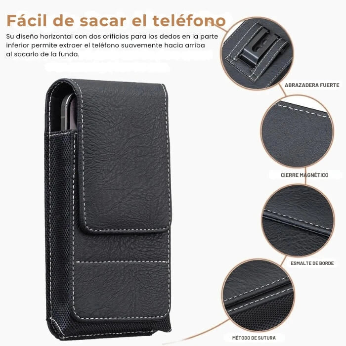 Funda para Cinturón de Cuero para Teléfono