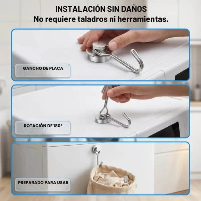 Ganchos magnéticos giratorios potentes X5 UND