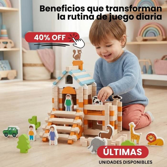 Kit de Bloques de Madera Montessori