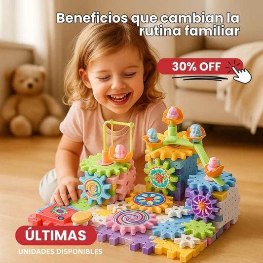 Bloques de construcción mecánicos para niños