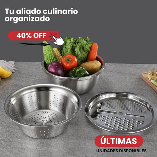 Cuenco Rallador Multifuncional Acero Inoxidable