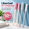 FootCare Pro – Cepillo de Silicona con Mango Largo para Pies