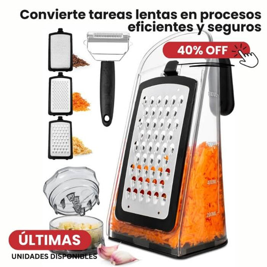 Rallador de queso + 5 accesorios