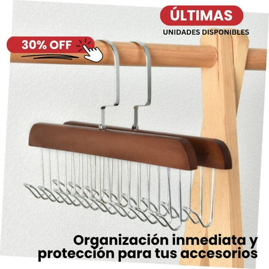Gancho organizador Madera y Acero