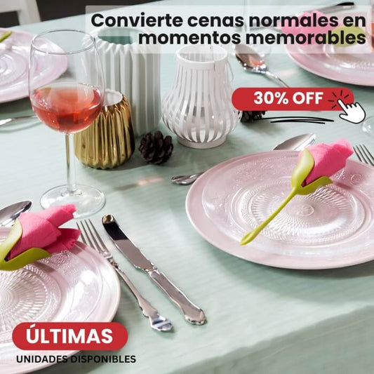 Portaservilletas Flor Bloom Set x4und