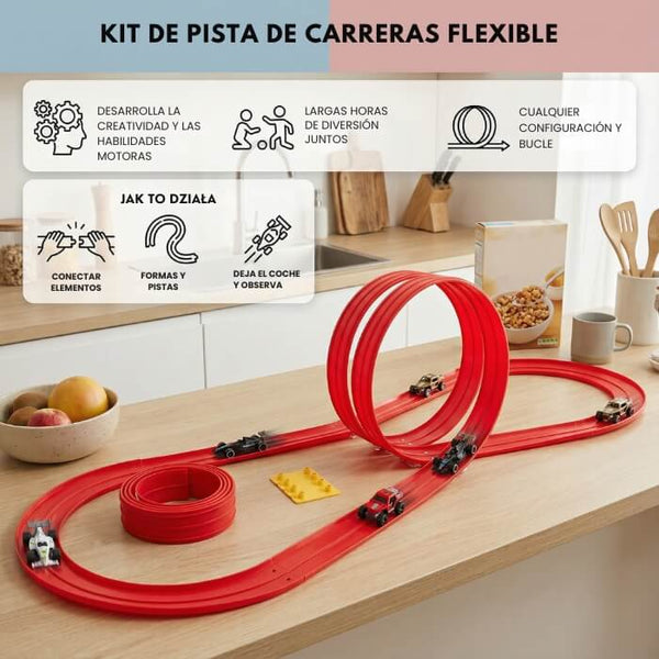 Pista Flexible de Carreras Turbo