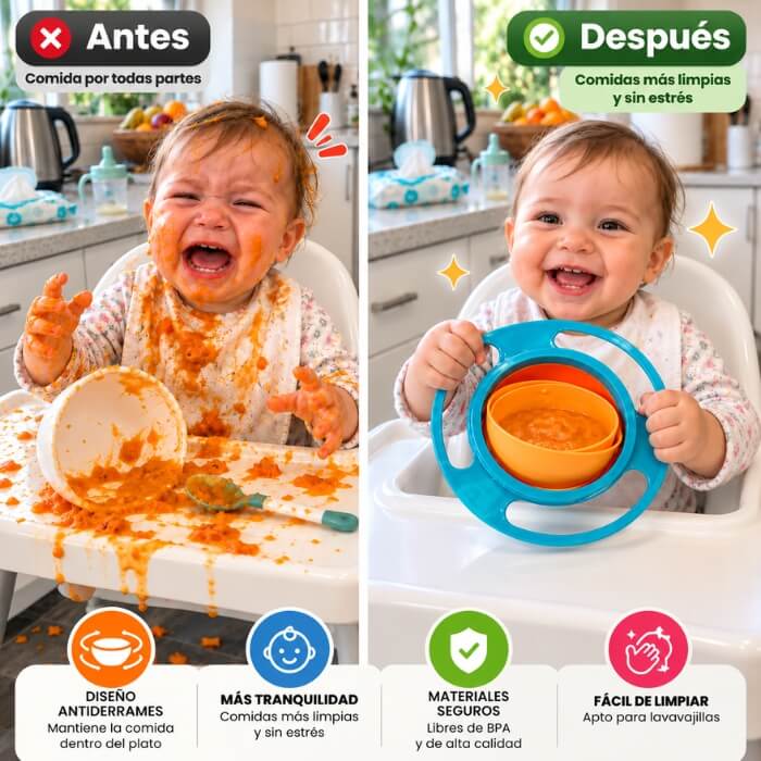 GiroBowl Baby – Cuenco Giratorio Antiderrames para Bebés