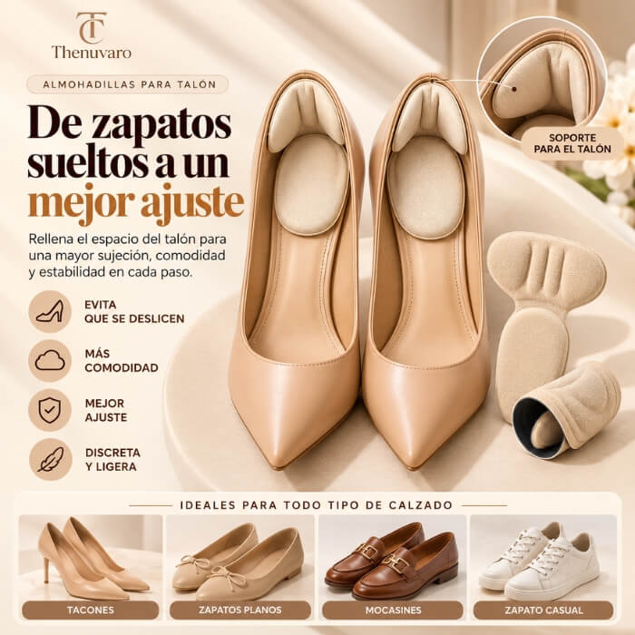 HeelGrip Pro – Almohadillas Antideslizantes para Talón - 2 pares