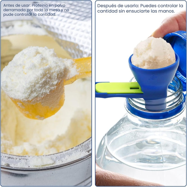 Cuchara Embudo Medidor Proteína Fácil