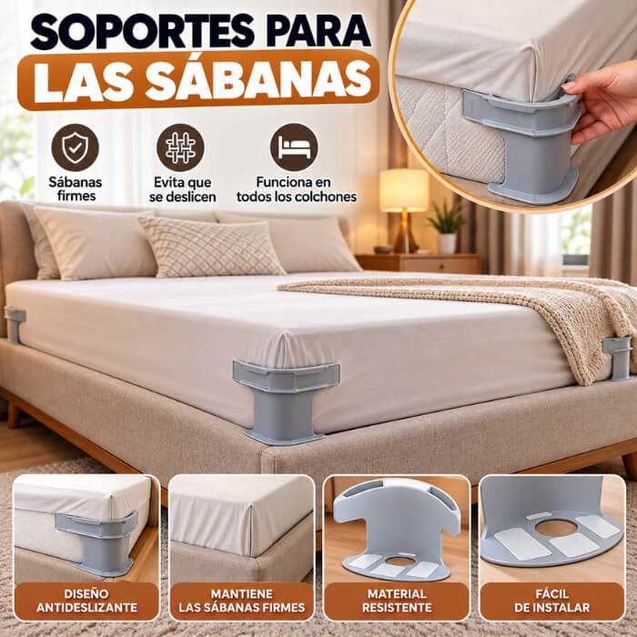SheetLock Pro – Sujetadores de Esquinas para Sábanas