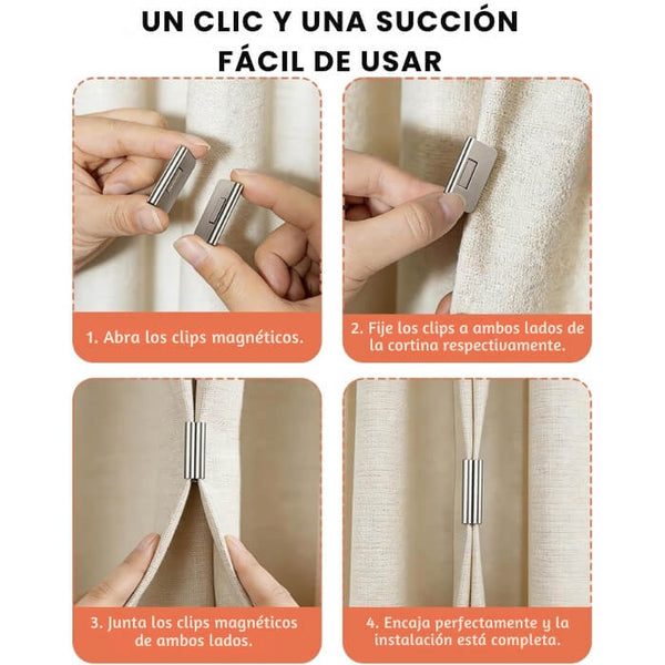 Imanes Magnéticos para Cortinas Fáciles