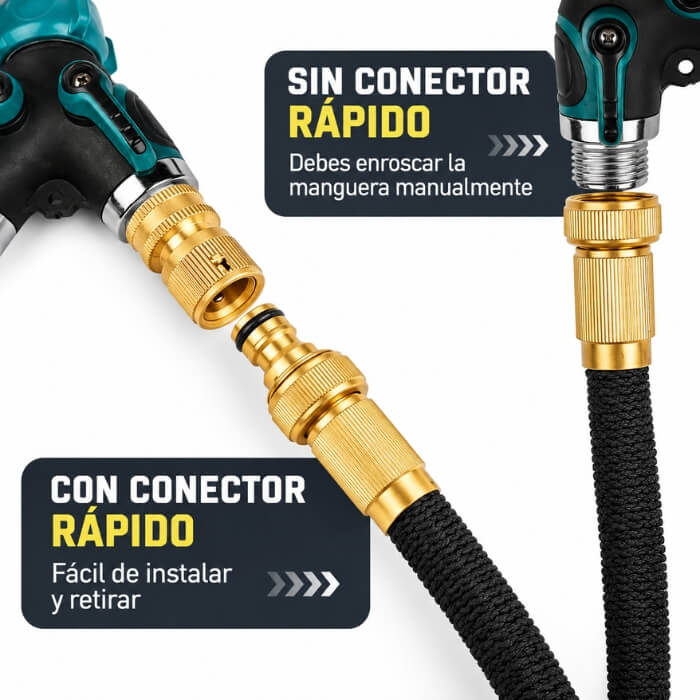 QuickConnect Pro – Conector Rápido de Latón para Manguera