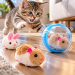 SmartBall Cat Pro– Bola Interactiva Eléctrica para Gatos con Hámster