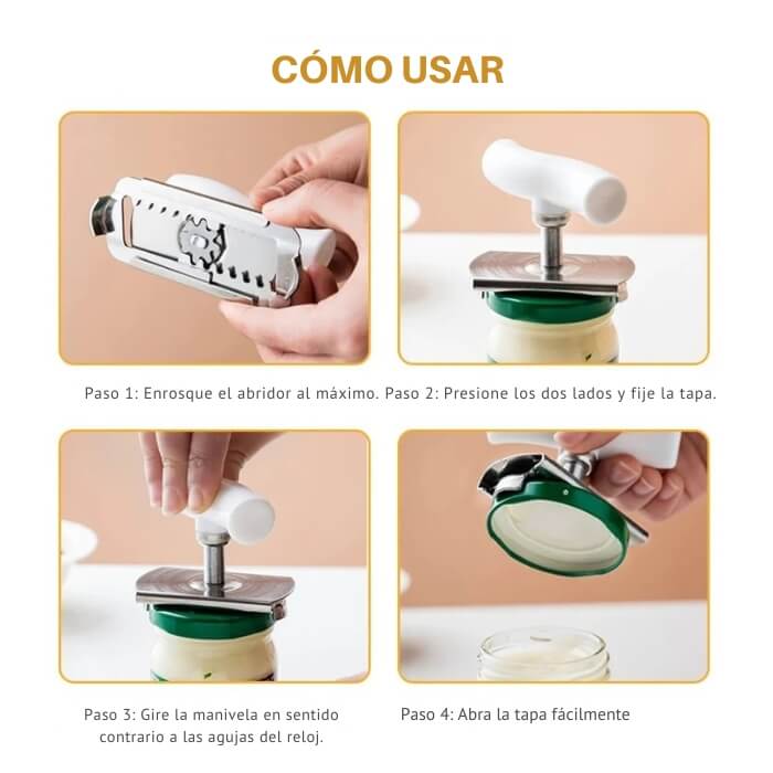 Abridor de Frascos de Acero Inoxidable