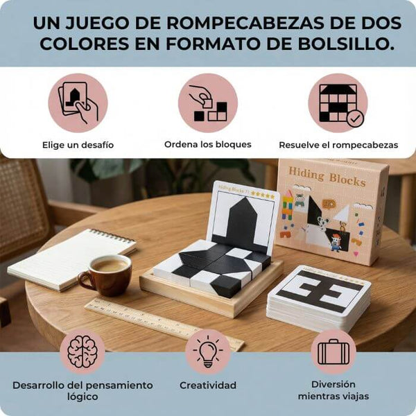 Puzzle de bolsillo bicolor