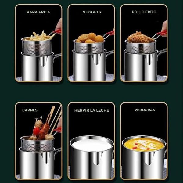 GourmetFry - Freidora de Cocina Inoxidable