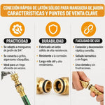 QuickConnect Pro – Conector Rápido de Latón para Manguera