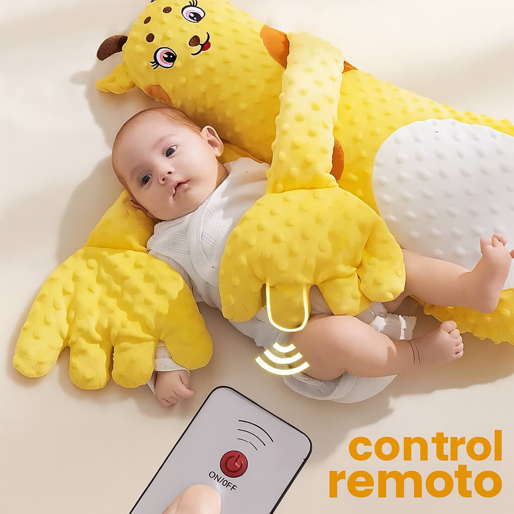 El peluche-almohada que arrulla a tu bebé con suaves palmaditas