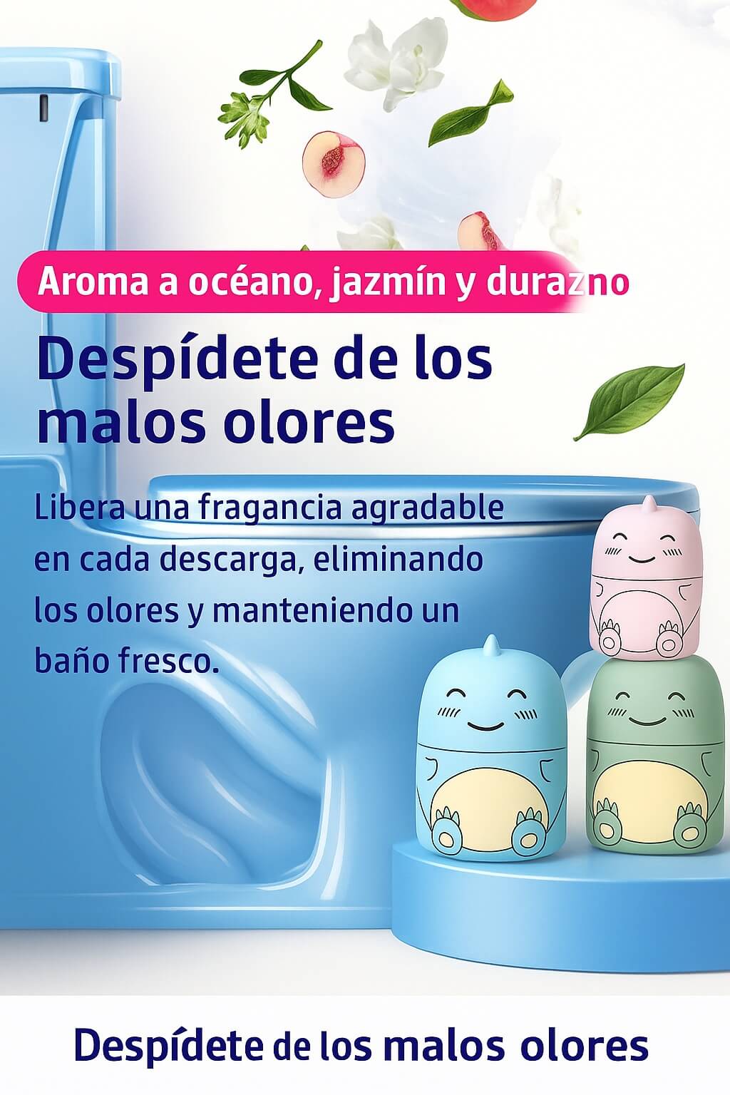 DinoClean – El Guardián Limpiador de tu Inodoro X3 Und