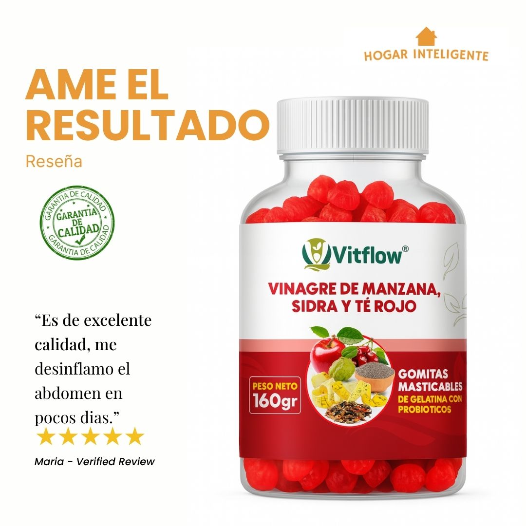 Vitflow®: Gomas de Vinagre de Manzana + Probióticos