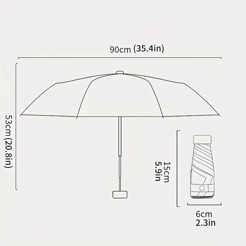 Mini Sombrilla Portátil con Protección UV