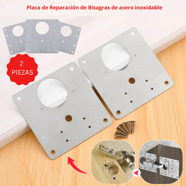 Placa Reparadora de Bisagras x2 Unidades